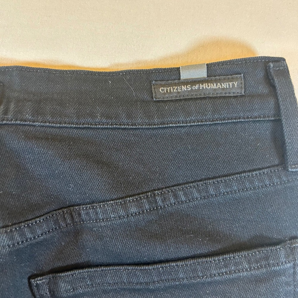 Citizens of Humanity Drew Flounce High Rise Black Flare Fringe Jeans 28 - Picture 4 of 8